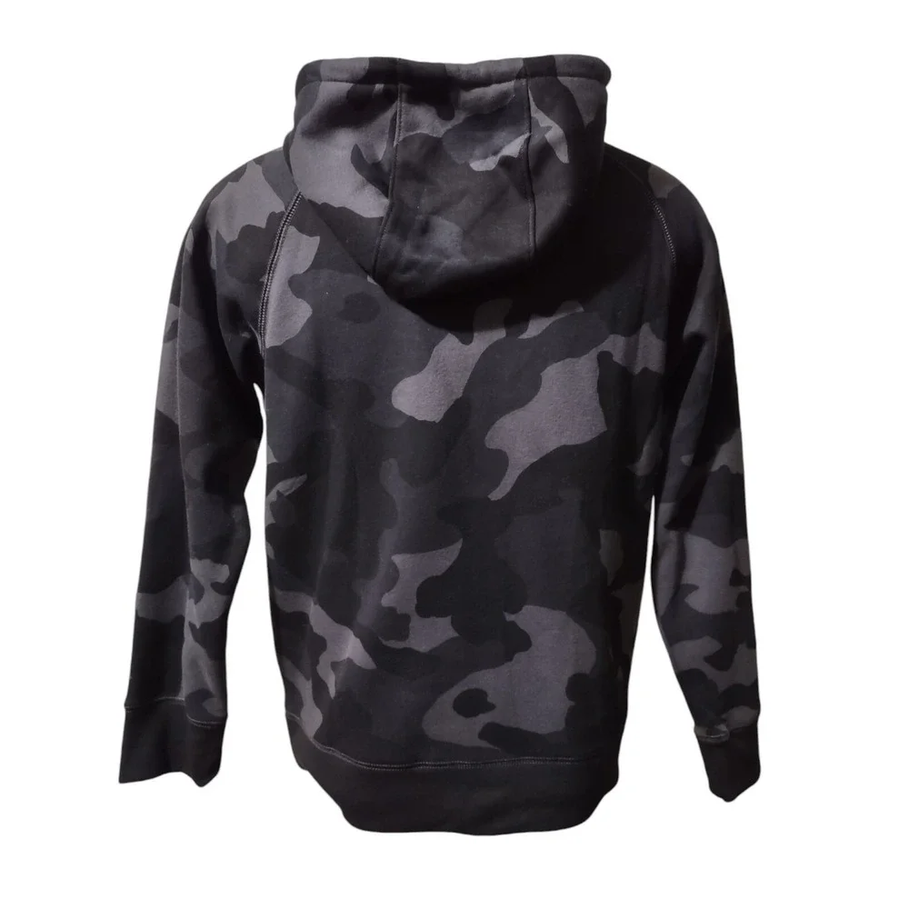All in Motion Jacket Men's M‎ Gray Camo Full Zip Hooded Fleece Lined Drawstring